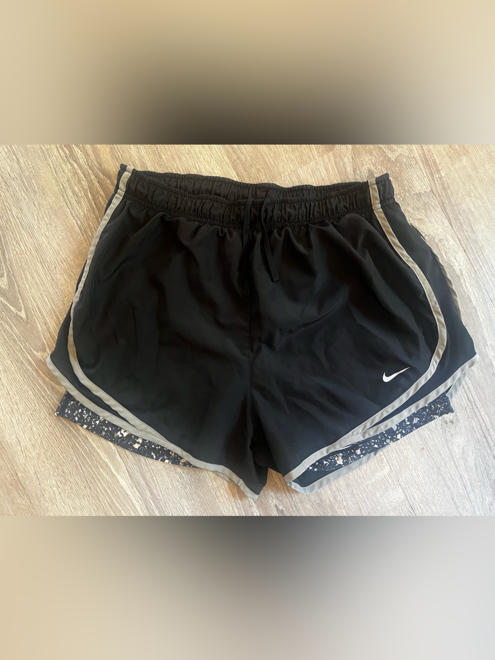 Nike Dri-Fit Black Running Shorts with Gray Trim Great Condition